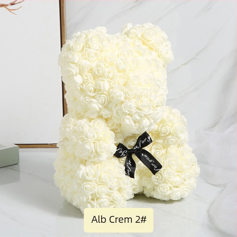 Ursuleț de trandafir, flori conservate, cadou de flori simulate de Ziua Îndrăgostiților, cadou de ziua de naștere, ursuleț de trandafir cu bule, comerț exterior cu ridicata