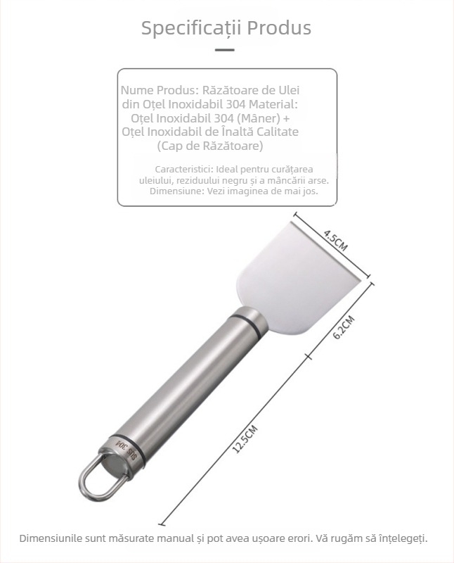 Lopată de curățare din oțel inoxidabil 304, răzuitor de podea, cusătură de înfrumusețare, lopată de dezlipire a sticlei