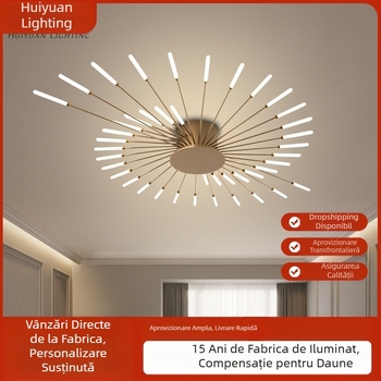 Lampă de tavan cu LED-uri, Lampă simplă pentru living, Lampă de tavan, Hol, Sufragerie de lux, Dormitor, Focuri de artificii Vortex, Lampă de tavan cu LED-uri