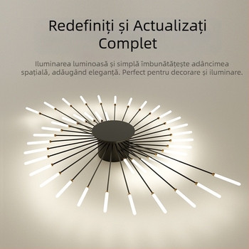 Lampă de tavan cu LED-uri, Lampă simplă pentru living, Lampă de tavan, Hol, Sufragerie de lux, Dormitor, Focuri de artificii Vortex, Lampă de tavan cu LED-uri