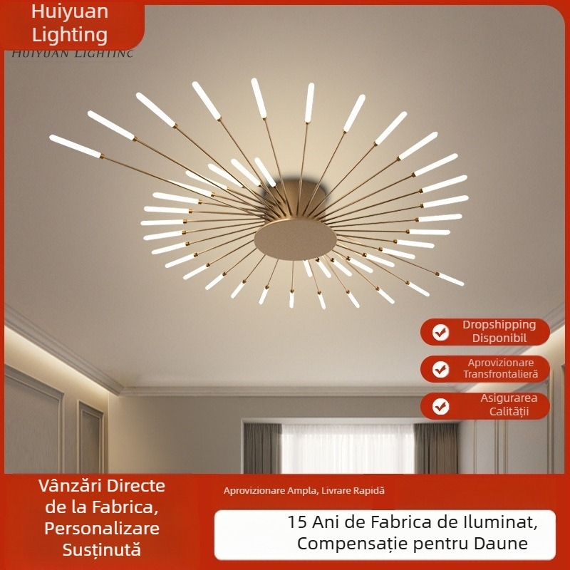 Lampă de tavan cu LED-uri, Lampă simplă pentru living, Lampă de tavan, Hol, Sufragerie de lux, Dormitor, Focuri de artificii Vortex, Lampă de tavan cu LED-uri