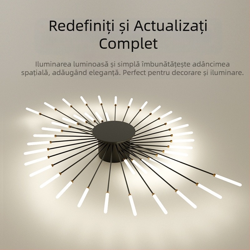 Lampă de tavan cu LED-uri, Lampă simplă pentru living, Lampă de tavan, Hol, Sufragerie de lux, Dormitor, Focuri de artificii Vortex, Lampă de tavan cu LED-uri