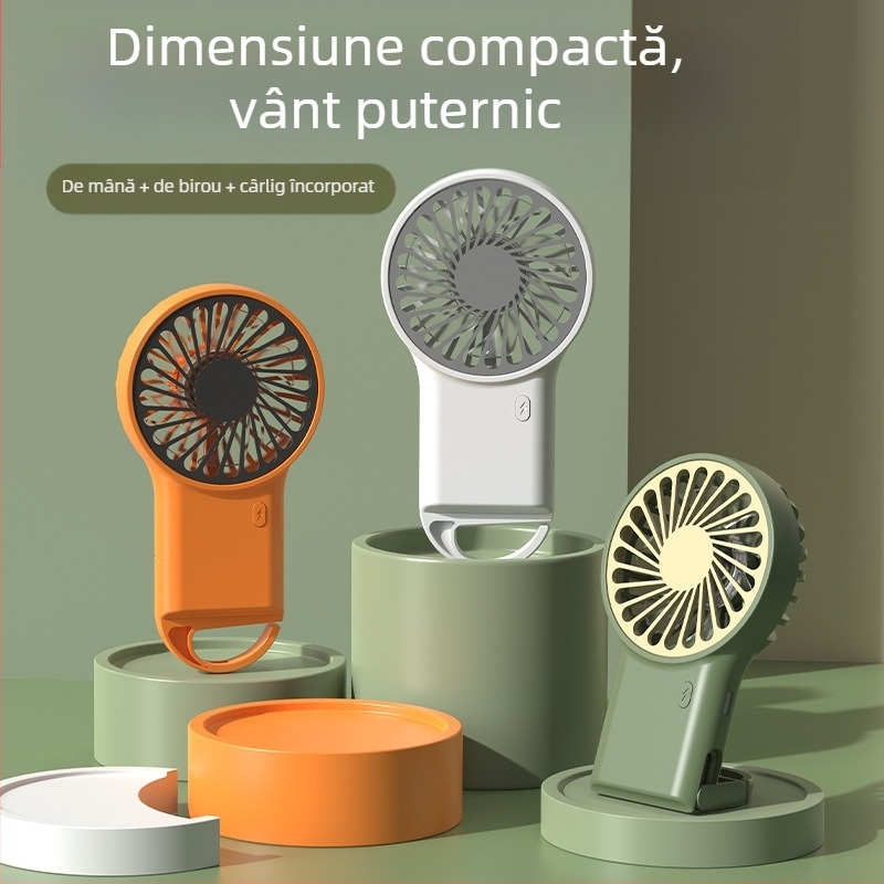 Ventilator de vânt mare USB portabil, cu durată lungă de viață, mini ventilator portabil pentru birou, nou, pentru studenți în aer liber