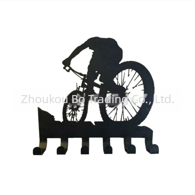 Suport de angrenaj pentru bicicletă de munte Breloc de perete cu 6 cârlige Suport pentru prosoape Artă siluetă de perete