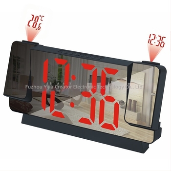 Ceas de proiecție 2024 oglindă multifuncțională creativă nouă temperatură Timp Ceas de proiecție ecran mare ceas deșteptător digital electronic