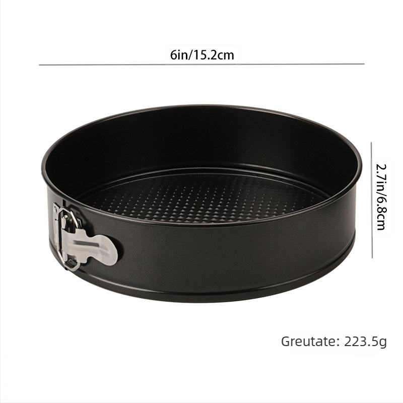 În stoc, placă rotundă antiaderentă îngroșată, cu cataramă de blocare, cu fund pentru tort, placă de pizza, cataramă din oțel carbon, placă de copt 4/7/9