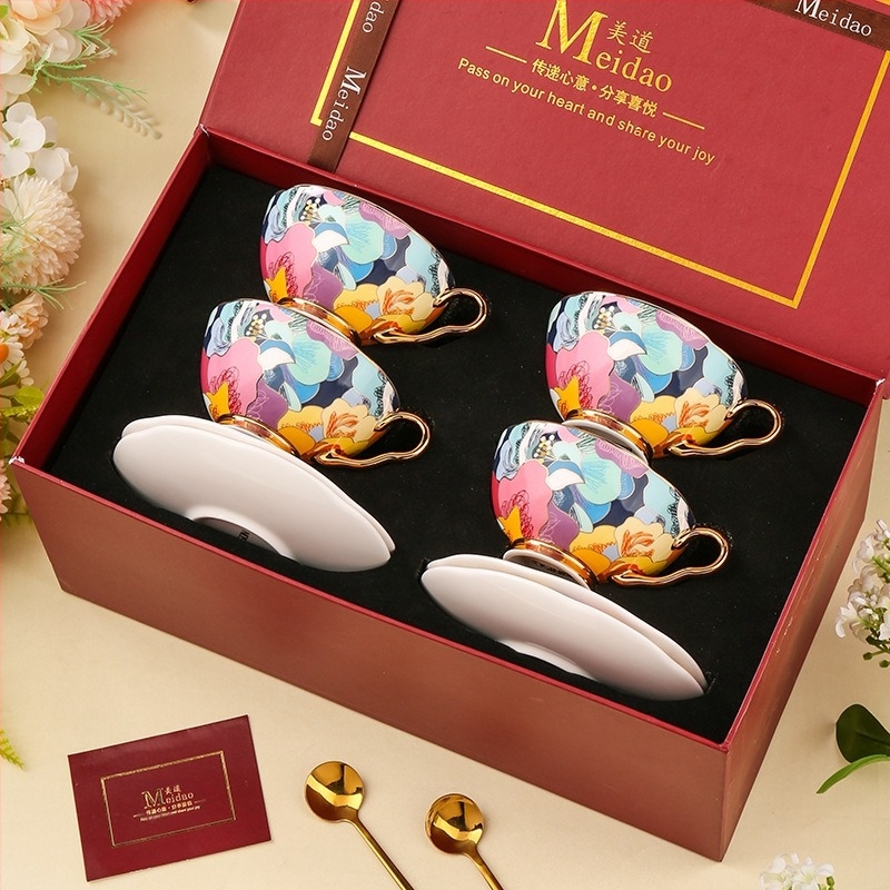 Ceașcă de cafea Medo, din porțelan de înaltă calitate, set de ceai pentru ceaiul de după-amiază, costum pentru prietena de ziua de naștere, cadou de nuntă