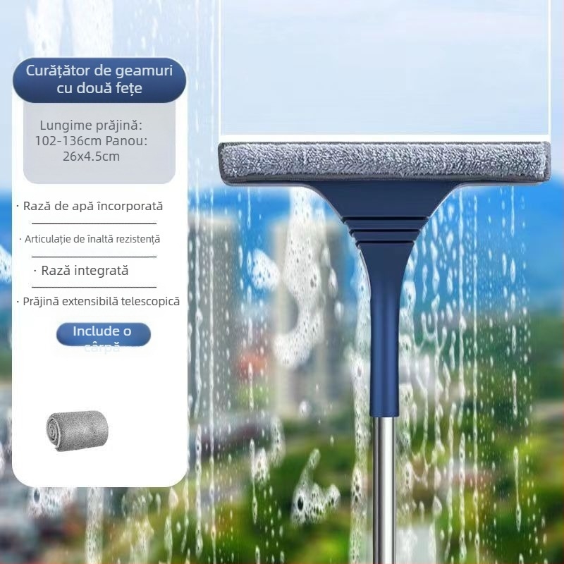 Ștergător de geamuri pentru uz casnic, ștergător de geamuri exterioare înalte, curățare față-verso, ștergător special de geamuri, curățător de geamuri