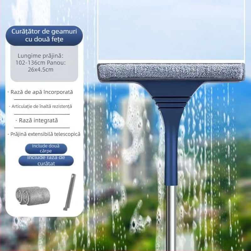 Ștergător de geamuri pentru uz casnic, ștergător de geamuri exterioare înalte, curățare față-verso, ștergător special de geamuri, curățător de geamuri