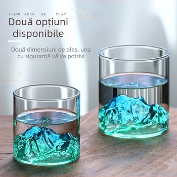 Cană Guanshan, cană de băut de uz casnic, cană de apă cu aspect deosebit, sticlă borosilicată transparentă, rezistentă la temperaturi ridicate, cană de ceai