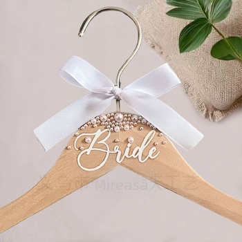 Cuier transfrontalier Amazon pentru mireasă, cu imprimeu de perle, pentru mireasă, nuntă, sărbători, recuzită pentru depozitare, decorațiuni pentru petrecerea burlacilor