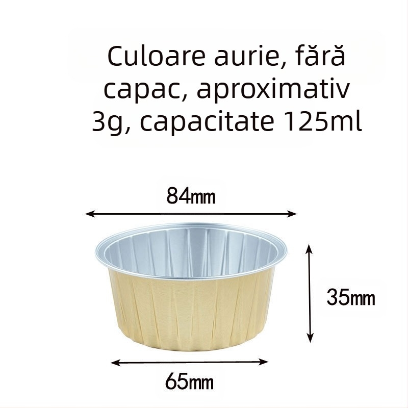 20 pachete 50 pachete cu budincă Air Fryer cutie folie de aluminiu culoare specială bol rotund cutie tort cutie grătar