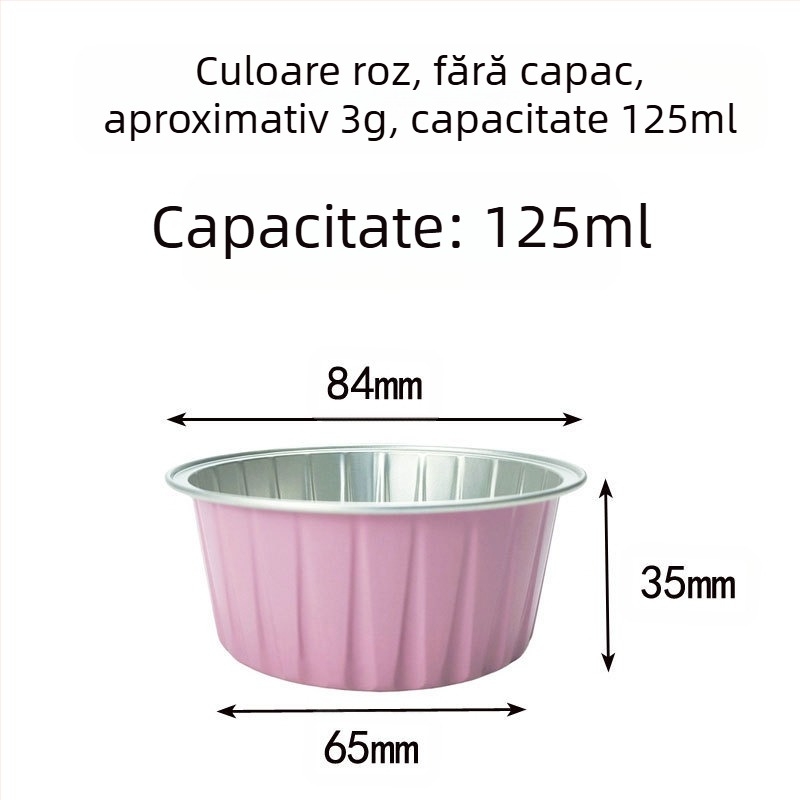 20 pachete 50 pachete cu budincă Air Fryer cutie folie de aluminiu culoare specială bol rotund cutie tort cutie grătar