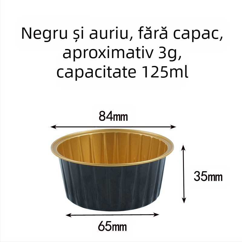 20 pachete 50 pachete cu budincă Air Fryer cutie folie de aluminiu culoare specială bol rotund cutie tort cutie grătar