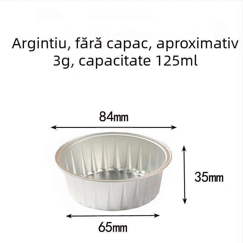 20 pachete 50 pachete cu budincă Air Fryer cutie folie de aluminiu culoare specială bol rotund cutie tort cutie grătar