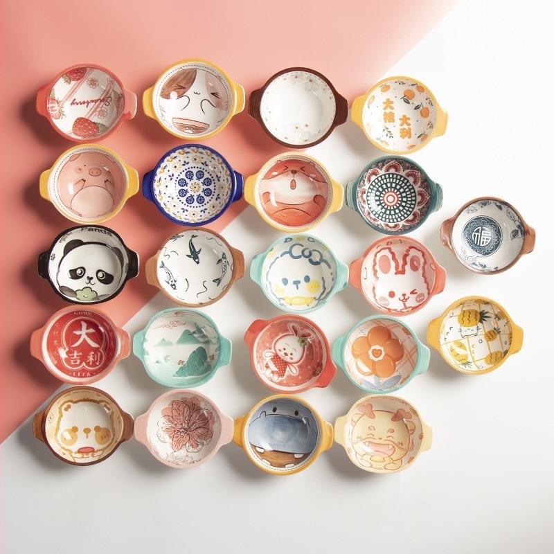 Stil boem japonez, stil etnic, pictat manual, sub glazură, gustări colorate, model creativ, fel de mâncare cu sos Internet Celebrator