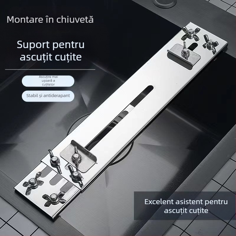 Dropshipping, suport fix pentru piatră de ascuțit din oțel inoxidabil, suport reglabil pentru chiuvetă de uz casnic, suport fix pentru ascuțire antiderapantă nou