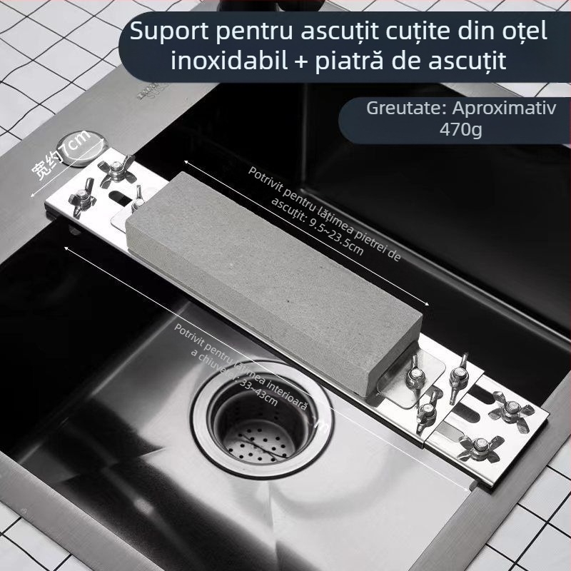 Dropshipping, suport fix pentru piatră de ascuțit din oțel inoxidabil, suport reglabil pentru chiuvetă de uz casnic, suport fix pentru ascuțire antiderapantă nou