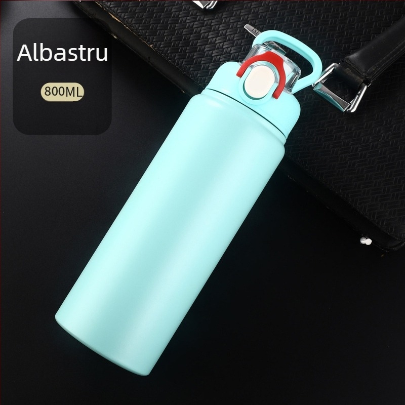 Termos de mare capacitate, din oțel inoxidabil 316, pentru bărbați și femei, portabil, pentru sporturi studențești, cu paie în aer liber, portabil