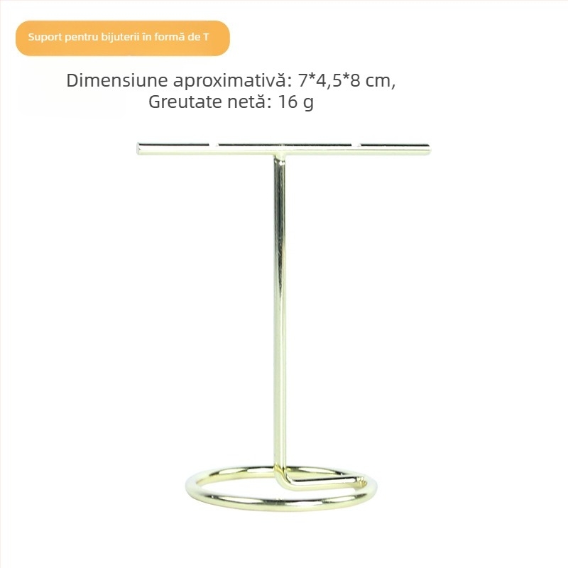 Suport de bijuterii din rășină aurie creativă la fața locului transfrontalieră, suport de afișare pentru bijuterii, inel, cercei, colier, brățară