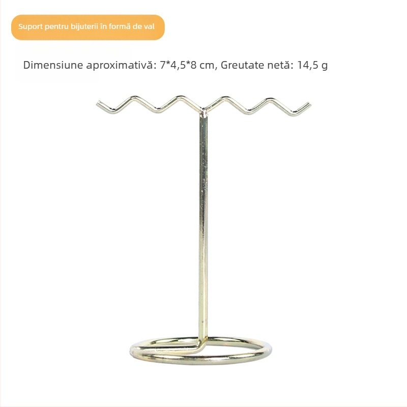 Suport de bijuterii din rășină aurie creativă la fața locului transfrontalieră, suport de afișare pentru bijuterii, inel, cercei, colier, brățară