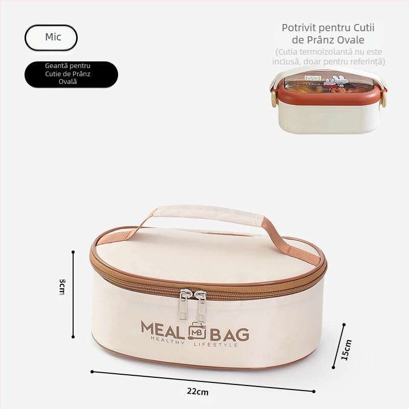 Geantă de mână cu izolație pentru cutie de prânz, geantă de picnic în aer liber, geantă de masă de mare capacitate pentru birou și studenți, geantă de prânz