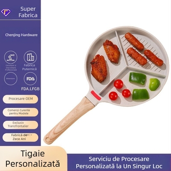Tigaie trei-în-unu, Tigaie multifuncțională, Tigaie de prăjit, Tigaie antiaderentă, Tigaie pentru omletă, Tigaie antiaderentă cu dungi separate pentru friptură