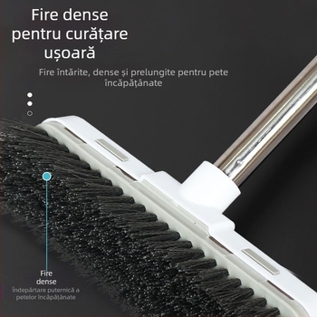 Perie de podea pentru toaletă, perie de podea cu mâner lung, perie de toaletă pentru baie, perie de curățare a părului dur, faianță, multifuncțională