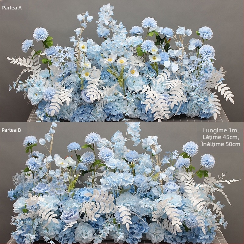 Livrare auto ceremonie fereastră nuntă decor stil flori artificiale decor flori false 4s magazin bun venit Kt marca coloană romană decor