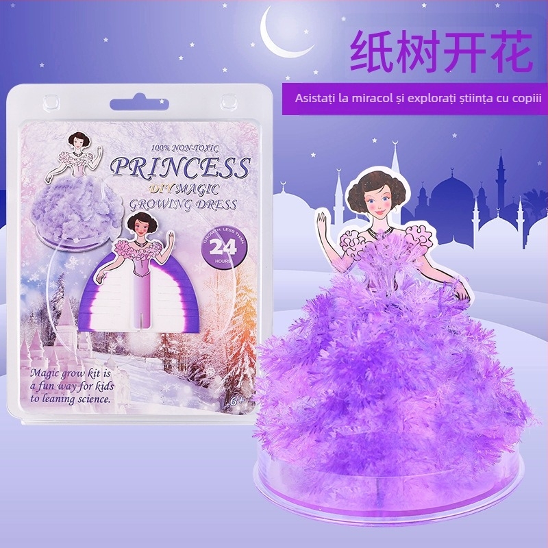 Sursă transfrontalieră de copac de hârtie cu flori pentru copii, jucării de copac de cristal cu creștere magică DIY, producători de brazi de Crăciun en-gros