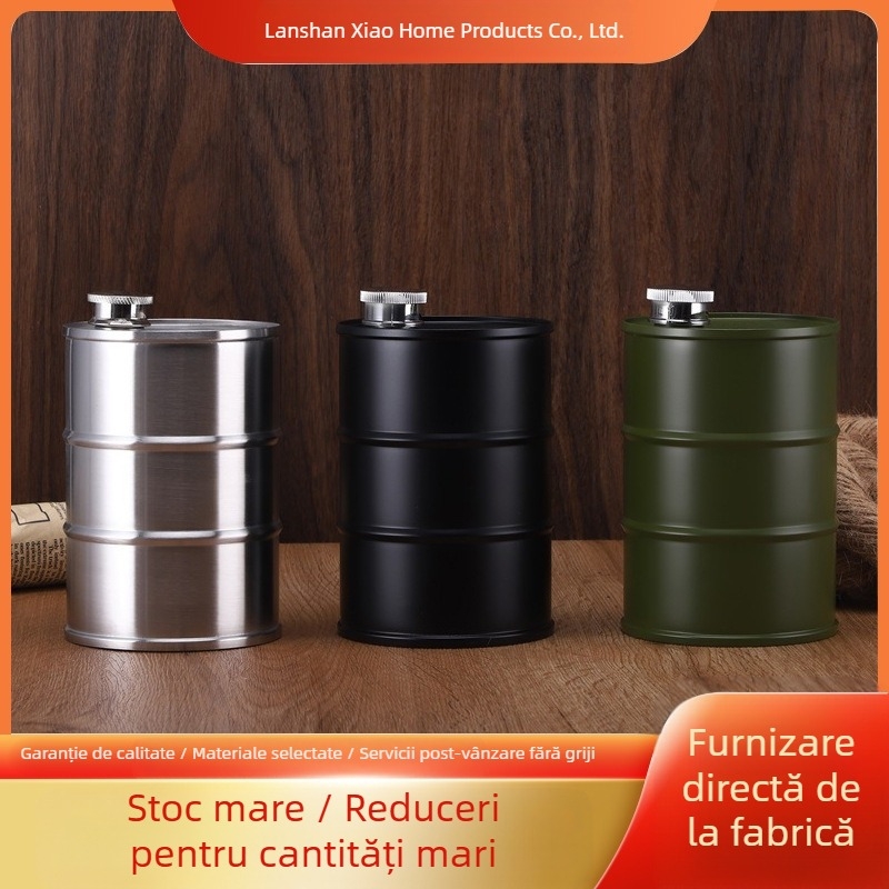 Butoi de vin portabil din oțel inoxidabil 304, capacitate mare, pentru alpinism în aer liber, ustensile de vin cu logo