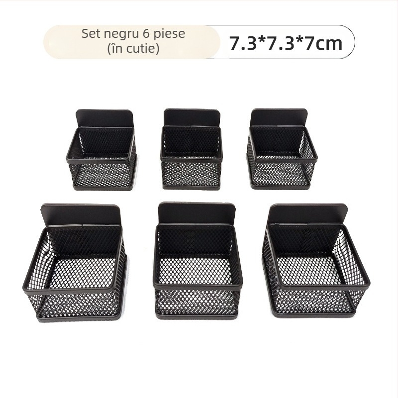 Xirui Coș Magnetic pentru Pliculețe de Ceai, Rack de Depozitare, Capacitate Mare, Fier, Modern Simplu, Coș de Depozitare pentru Pliculețe de Ceai cu 6 Piese, Stil European