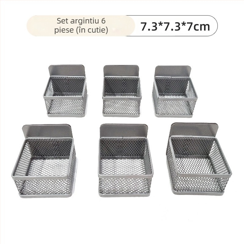 Xirui Coș Magnetic pentru Pliculețe de Ceai, Rack de Depozitare, Capacitate Mare, Fier, Modern Simplu, Coș de Depozitare pentru Pliculețe de Ceai cu 6 Piese, Stil European