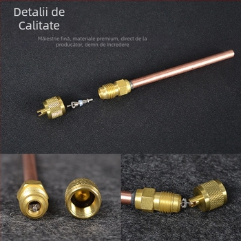 Supapă de sens Hongsen HS-110, supapă cu ac, duză de fluorură pentru frigider, duză de lichid, conector rapid pentru frigider, conector rapid cu fluorură