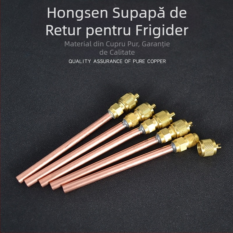 Supapă de sens Hongsen HS-110, supapă cu ac, duză de fluorură pentru frigider, duză de lichid, conector rapid pentru frigider, conector rapid cu fluorură