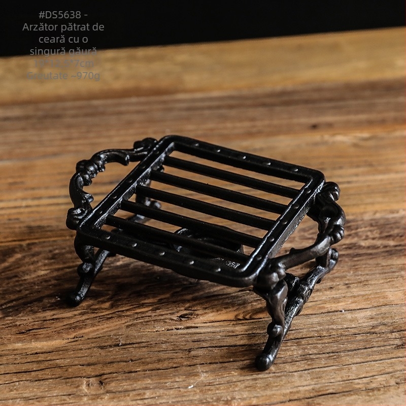 Stil european retro din fontă ceai cafea alcool aragaz lumânare lampă de masă Hotel Home accesorii ornamente izolație termică suport