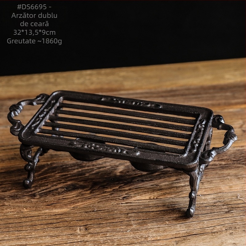 Stil european retro din fontă ceai cafea alcool aragaz lumânare lampă de masă Hotel Home accesorii ornamente izolație termică suport