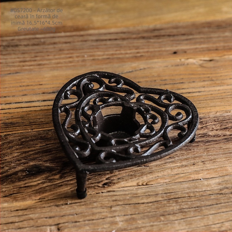 Stil european retro din fontă ceai cafea alcool aragaz lumânare lampă de masă Hotel Home accesorii ornamente izolație termică suport