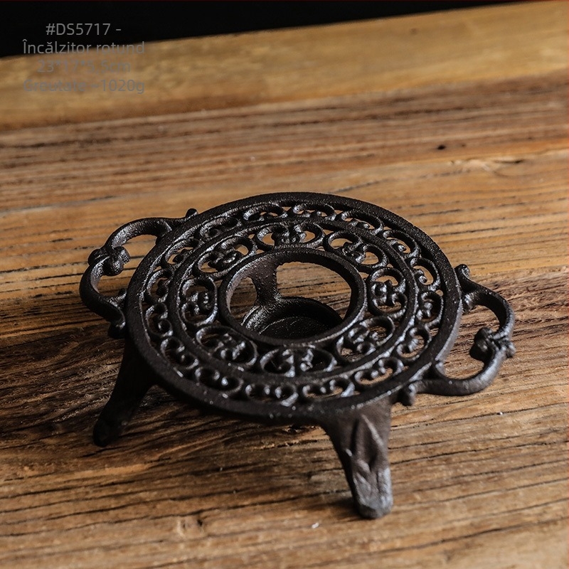 Stil european retro din fontă ceai cafea alcool aragaz lumânare lampă de masă Hotel Home accesorii ornamente izolație termică suport