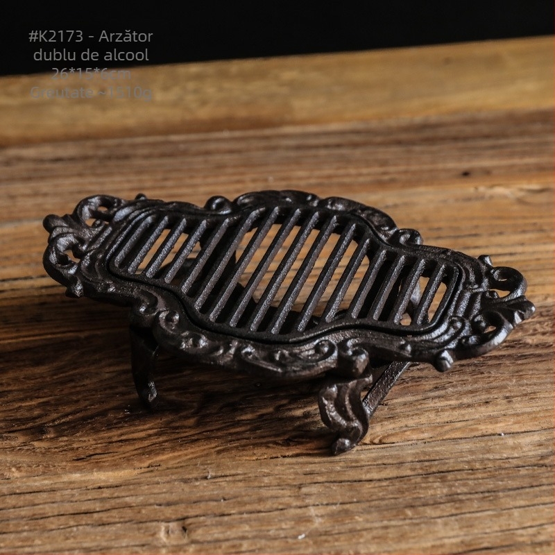 Stil european retro din fontă ceai cafea alcool aragaz lumânare lampă de masă Hotel Home accesorii ornamente izolație termică suport