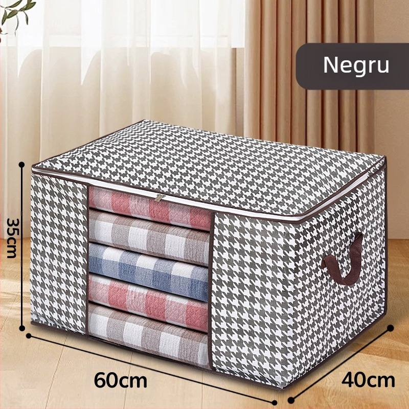 Geantă de depozitare Houndstooth pentru haine de uz casnic, husă de depozitare pentru jachete cu puf, organizare diversă, geantă pentru bagaje de mutat, depozitare pentru călătorie