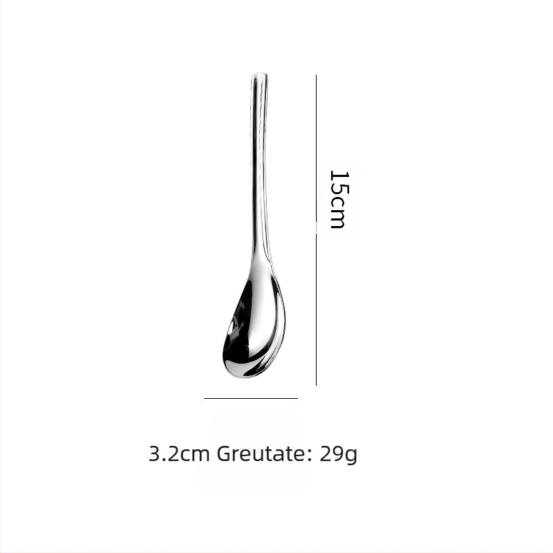 Lingură din oțel inoxidabil 304, lingură aurie în stil japonez, lingură pentru copii, lingură pentru bebeluși, lingură pentru supă și masă, lingură rotundă cu fund mic