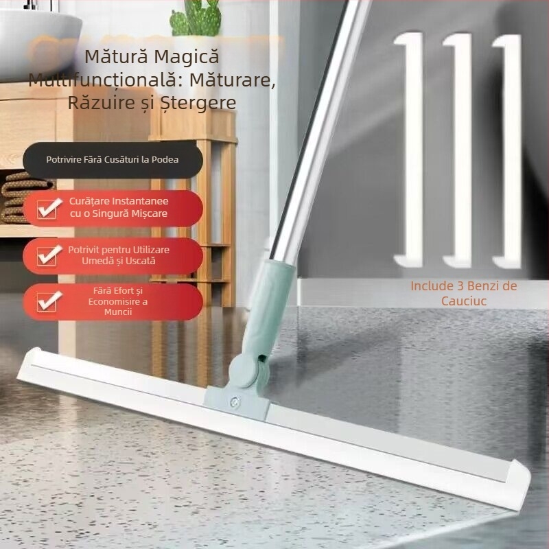 Ștergător de podea mătură magică silicon mătură de curățare a podelelor baie toaletă ștergător multifuncțional perie de păr