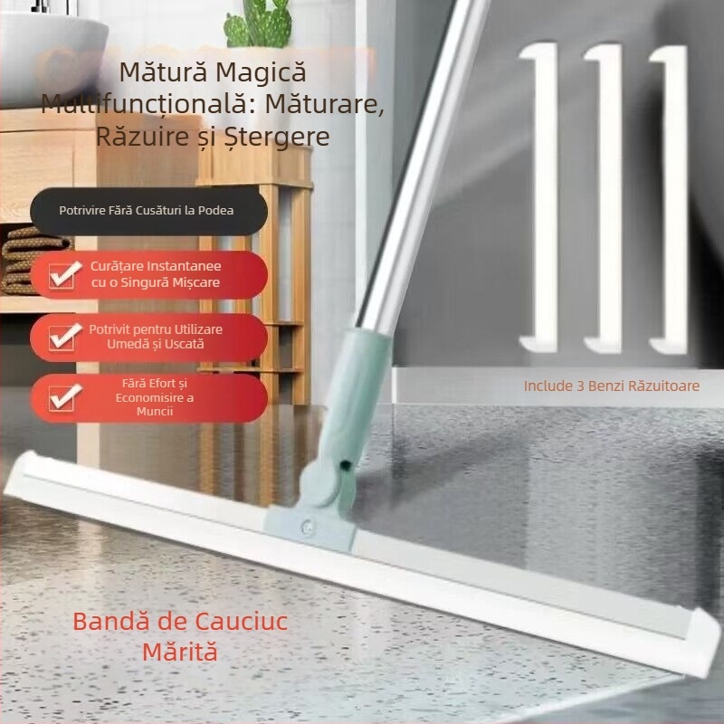 Ștergător de podea mătură magică silicon mătură de curățare a podelelor baie toaletă ștergător multifuncțional perie de păr