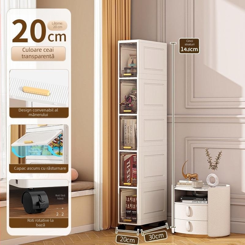 Dulap de depozitare transfrontalier Gap, living room, jucării pentru bebeluși, gustări, dulap multistrat, dulap de depozitare pentru haine, raft de depozitare rezistent la praf pentru acasă