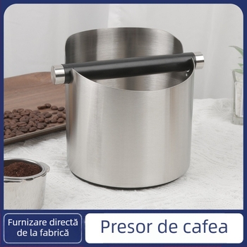 Găleată de praf din oțel inoxidabil de mică capacitate, en-gros, rezervor de zgură pentru cafea, aparat de cafea, cutie de praf, găleată de zgură pentru deșeuri, rezervor de praf