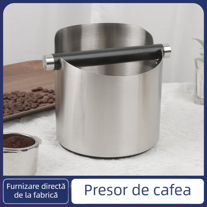 Găleată de praf din oțel inoxidabil de mică capacitate, en-gros, rezervor de zgură pentru cafea, aparat de cafea, cutie de praf, găleată de zgură pentru deșeuri, rezervor de praf