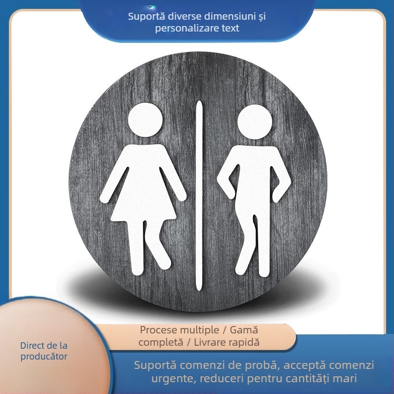 Semne de toaletă pentru băieți și fete, semne creative din lemn pentru toaletă, toaletă, semne din lemn, furnizare directă din fabrică