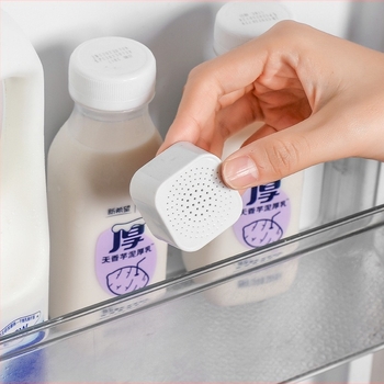 Deodorant portabil nou cu carbon activ pentru frigider, cu dublă utilizare, portabil și pastă, pentru dulap de bucătărie, cutie mini deodorant portabilă, pachet de 6