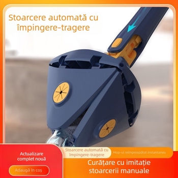 Mop triunghiular cu mâini libere, mop rotativ cu apă răsucită, curăță peretele, îndepărtează mucegaiul și curăță panourile de perete din tavan